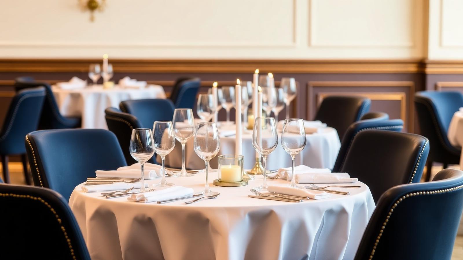 Fine dining table setting