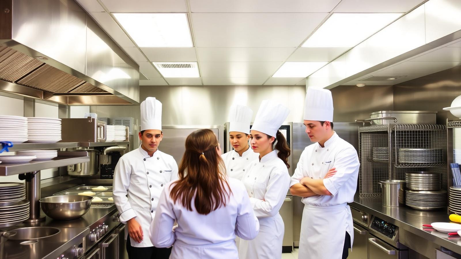 IIHM students training in a professional kitchen